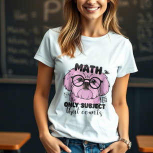 T-shirt Chien tzu Shih avec un professeur de mathématiques
