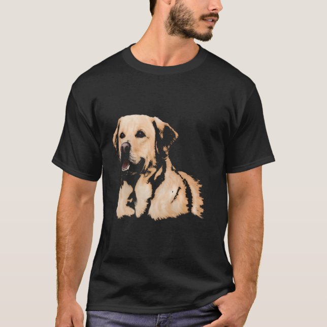 T-shirt Chien vintage Golden Labrador (Devant)