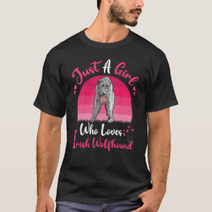 T-shirt Chien vintage Juste Une Fille Qui Aime Le Loup Irl