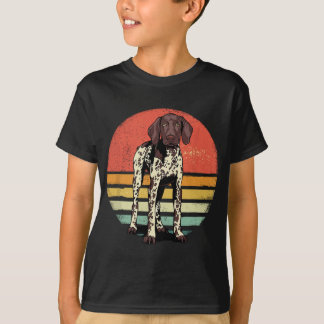 T-shirt Chien Vintage rétro-chien pointé allemand P