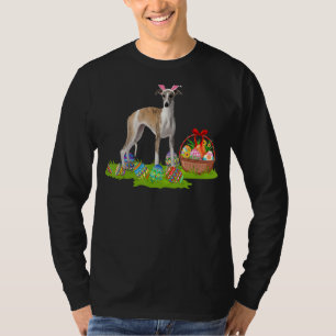 T-shirt Chien Whippet Oeufs de Pâques Chasse Bunny Whippet