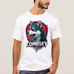 T-shirt Chien zombie essentiel de Husky sibérien Sibe Hall