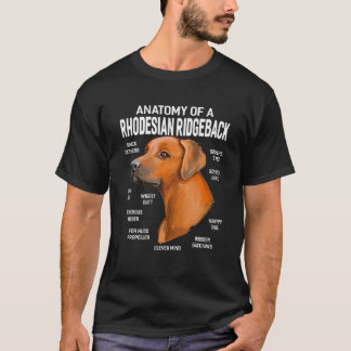 T-shirt Chiens 365 Anatomie D'Un Rhodesian Ridgeback Dog F