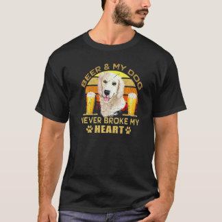 T-shirt Chiens 365 Bière & Chien Golden Retriever Jamais B