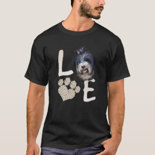 T-shirt Chiens 365 Love Tibétain Terrier Chien Paw Secourt