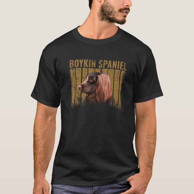 T-shirt Chiens 365 Retro Boykin Spaniel Chiens Cadeaux Vin (Devant)