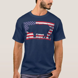 T-shirt Chiens 4 juillet États-Unis Drapeau US Amérique 49