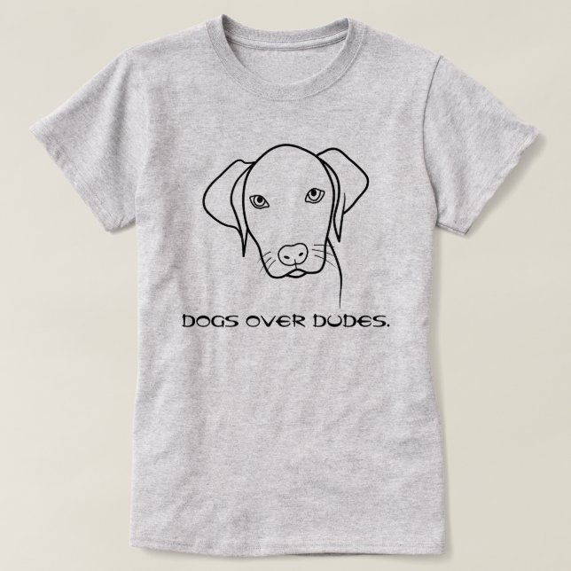 T-shirt Chiens au-dessus de Weimaraner (Design devant)