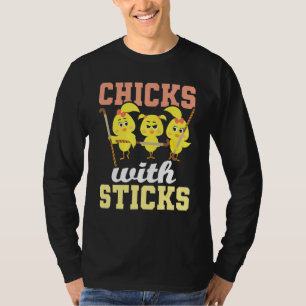 T-shirt Chiens Avec Bâtons Ventilateur De Hockey De Joueur