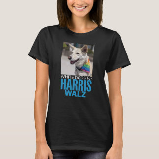 T-shirt Chiens blancs pour Harris Walz