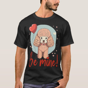 T-shirt Chiens caniches avec ballon à coeur Amour de chien