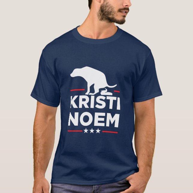 T-shirt Chiens contre Kristi Noem (Devant)