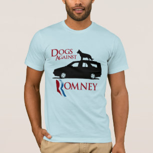 T-shirt Chiens contre Romney - .png