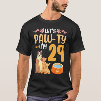 T-shirt Chiens Dansez ensemble Mon anniversaire Pawty J'ai