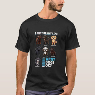 T-shirt Chiens de Bande Dessinée d'Eau