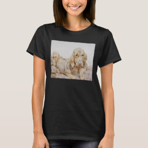 T-shirt Chiens de chiots vintages, chiens de chiots par EJ
