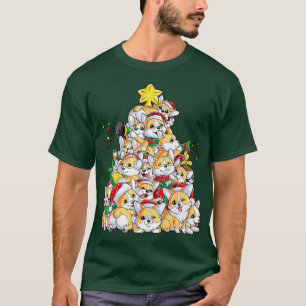 T-shirt Chiens de Corgi Noël Arbre Joyeux Corgmas Joyeux C