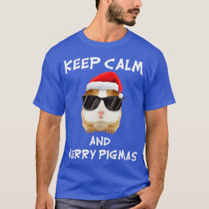 T-shirt Chiens de Guinée Joyeux Pigmas Casquette de Noël I