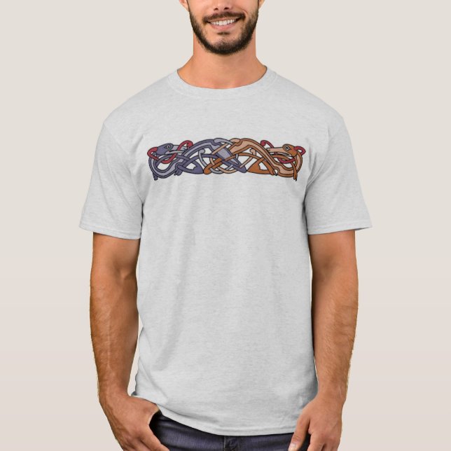 T-shirt chiens de knotwork (Devant)