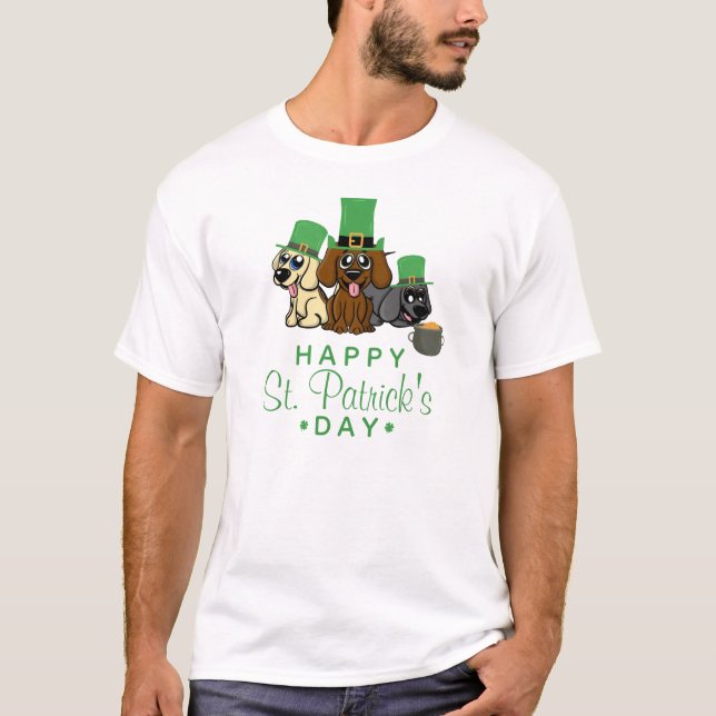 T-shirt Chiens de la Saint-Patrick pour la Saint-Patrick C (Devant)
