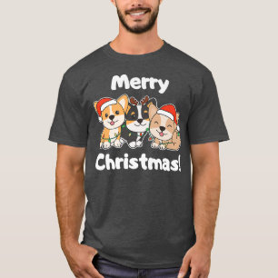 T-shirt Chiens de Noël Corgi Chiens de Noël Animaux de Noë
