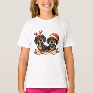 T-shirt Chiens de Noël Dachshund
