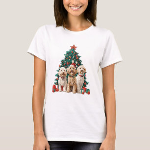 T-shirt Chiens de Noël Goldendoodle