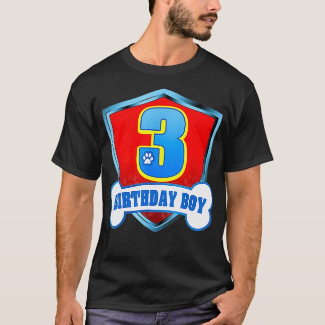 T-shirt Chiens de patrouille âgés de 3 ans (Devant)