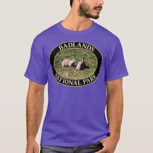 T-shirt Chiens des Prairies au parc national Badlands à So