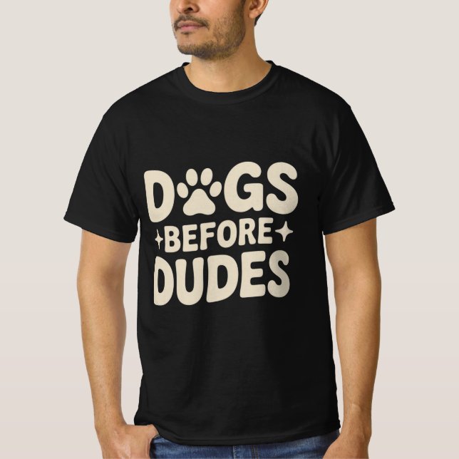 T-shirt Chiens Devant Les Mecs Chemise (Devant)