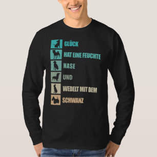 T-shirt Chiens Dit En Allemand À Propos De Quatre Hameçons
