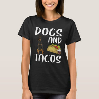 T-shirt Chiens Et Tacos Doberman Pinscher Nourriture Mexic