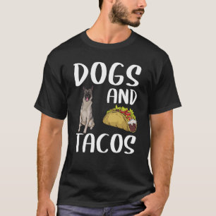 T-shirt Chiens Et Tacos Norvégien Elkhound Cuisine Mexicai