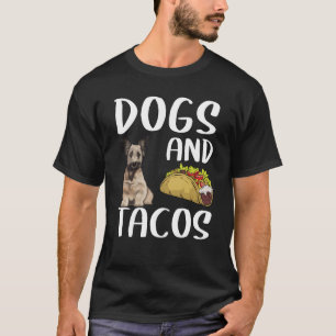 T-shirt Chiens Et Tacos Skye Terrier Nourriture Mexicaine