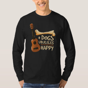 T-shirt Chiens et Ukulele me rendent heureux