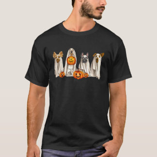 T-shirt Chiens Fantômes Saison Sombre Chien DéGuisé En Fan