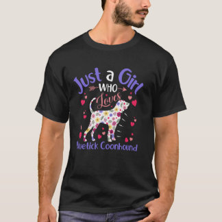 T-shirt Chiens Filles Femmes Juste Une Fille Qui Aime Blue