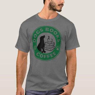 T-shirt Chiens Livres Et Café 2