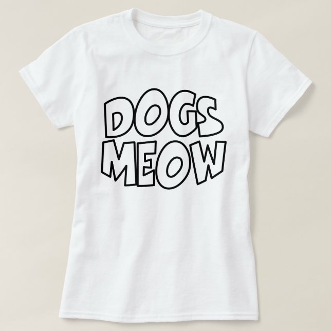 T-shirt Chiens Meow (Design devant)