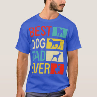 T-shirt Chiens mignons Heureux Meilleur Chien Papa Jamais 