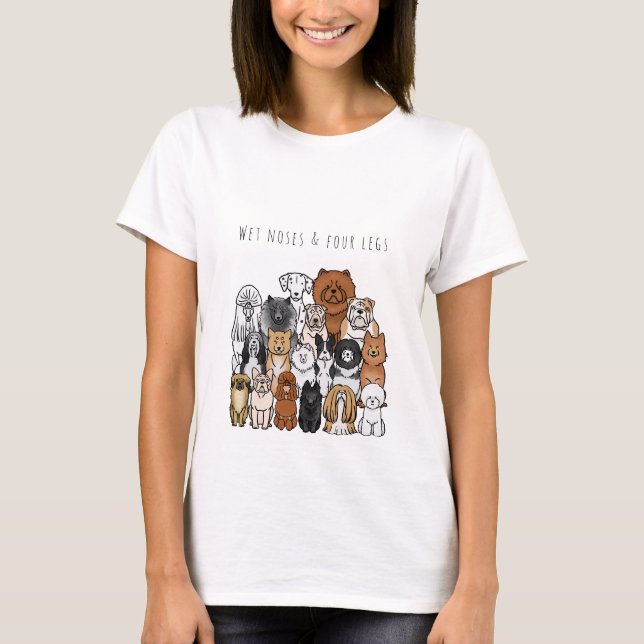 T-shirt Chiens Non-Sportifs de groupe (Devant)