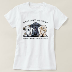 T-shirt Chiens officiels KiniArt me rendent heureux T-shir
