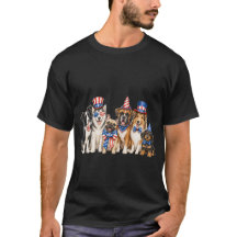 Chiens Patriotes USA Fête de l'Indépendance des Ét