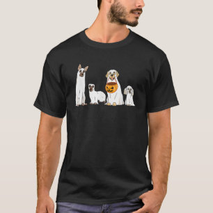 T-shirt Chiens portant le costume fantôme Drôle Chien Drôl