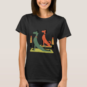T-shirt Chiens Rétro Moderne de milieu de siècle Style 50s