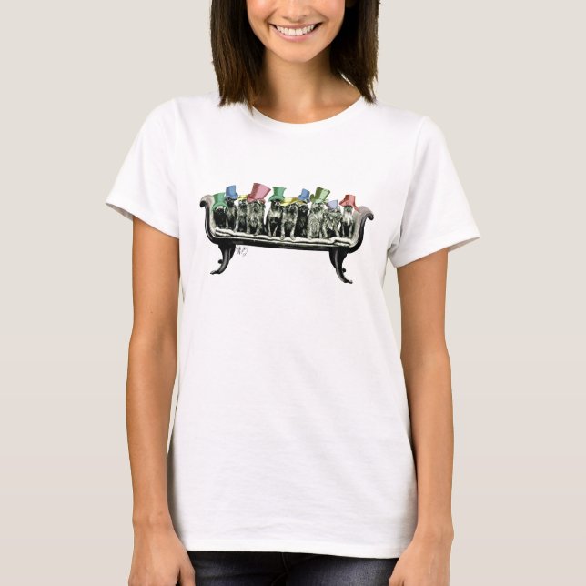 T-shirt Chiens sur Sofa (Devant)