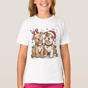 T-shirt Chiens taureaux de Noël Pit