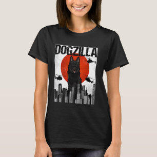 T-shirt Chienzilla Dogzilla Japonais Schipperke