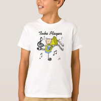 Chiffre chemise de bâton de joueur de tuba