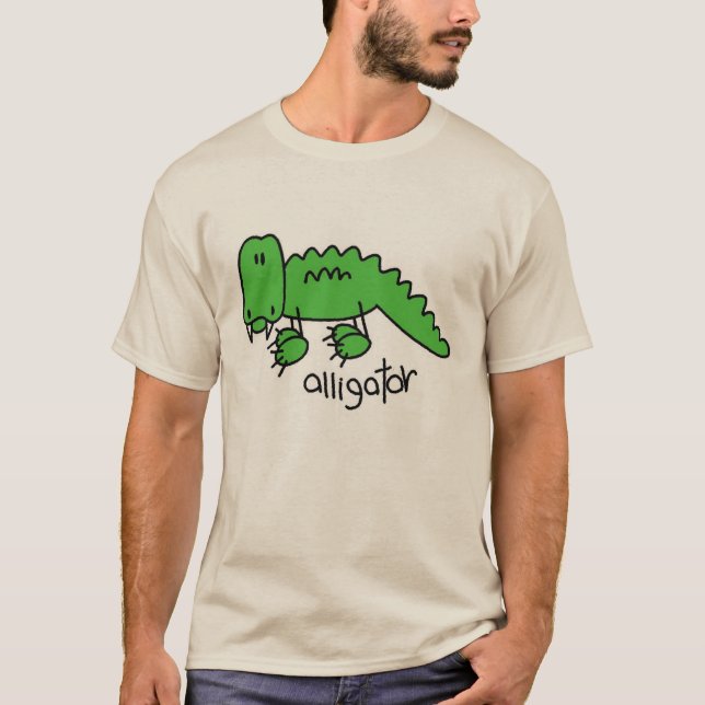 T-shirt Chiffre de bâton d'alligator (Devant)